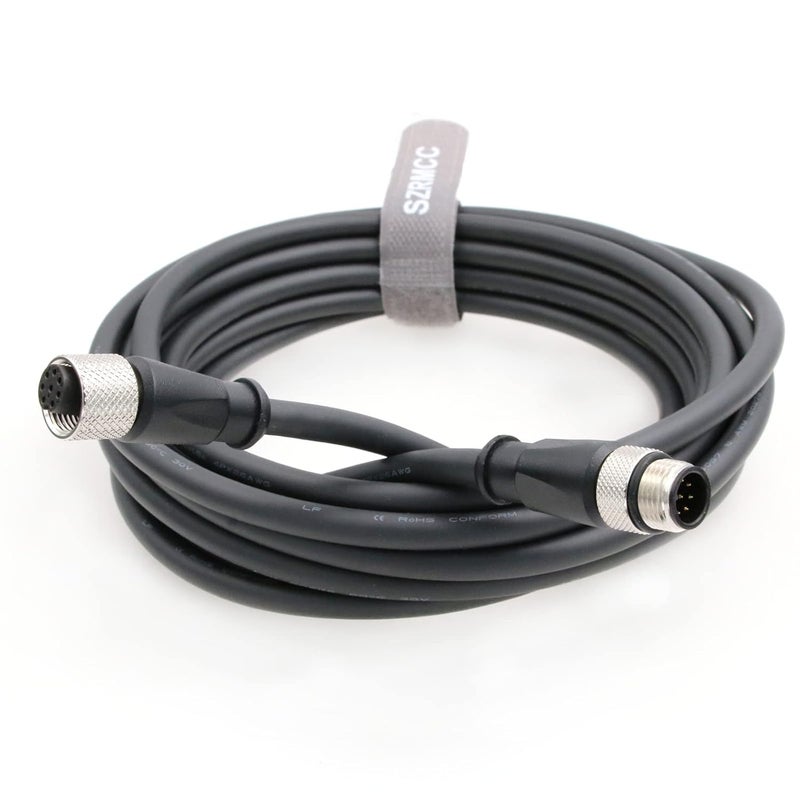 SZRMCC M12 A Code 8 Pin Male to Female Connector Sensor Cable High Flex Waterproof Actuator Cable for Cognex in-Sight Vision System Industrial Camera Automation Device Network (3m) - Image 4
